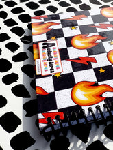 Load image into Gallery viewer, RTS - A5 Hardcover Spiral - Checker Flames