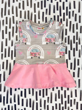 Load image into Gallery viewer, RTS - 3T Tank Peplum - Rainbow&amp;Buses